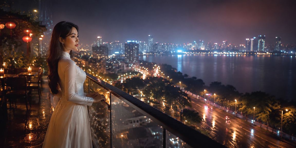 Phụ nữ mặc áo dài Hà Nội tham gia cá cược casino trực tuyến trên điện thoại